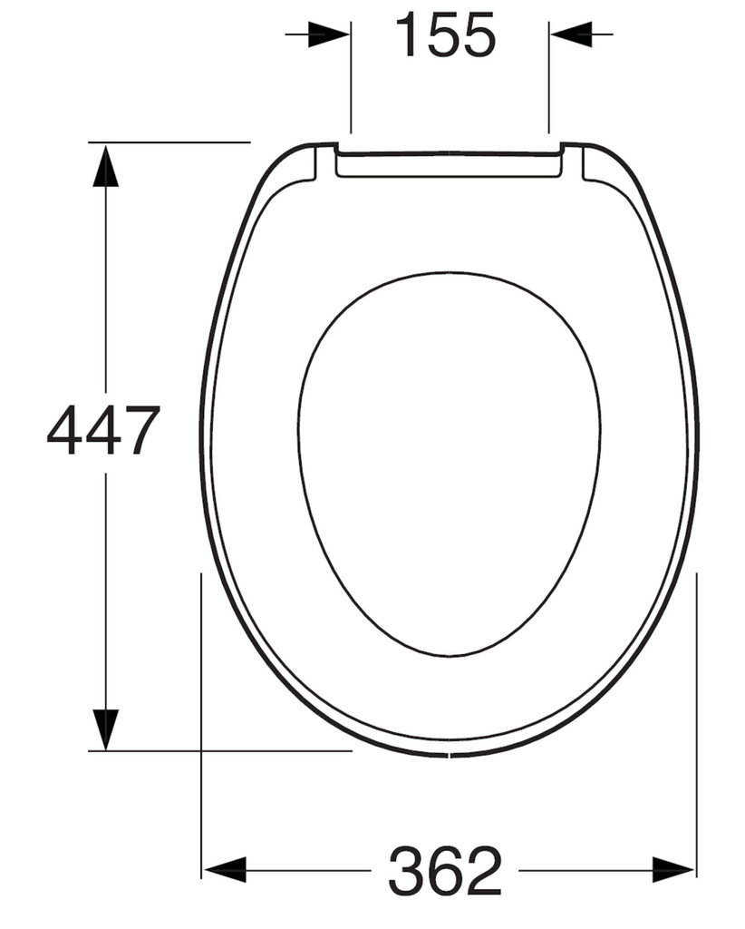 Toilet seat Nordic³ 8780 Solid fittings short hinges For Nordic³