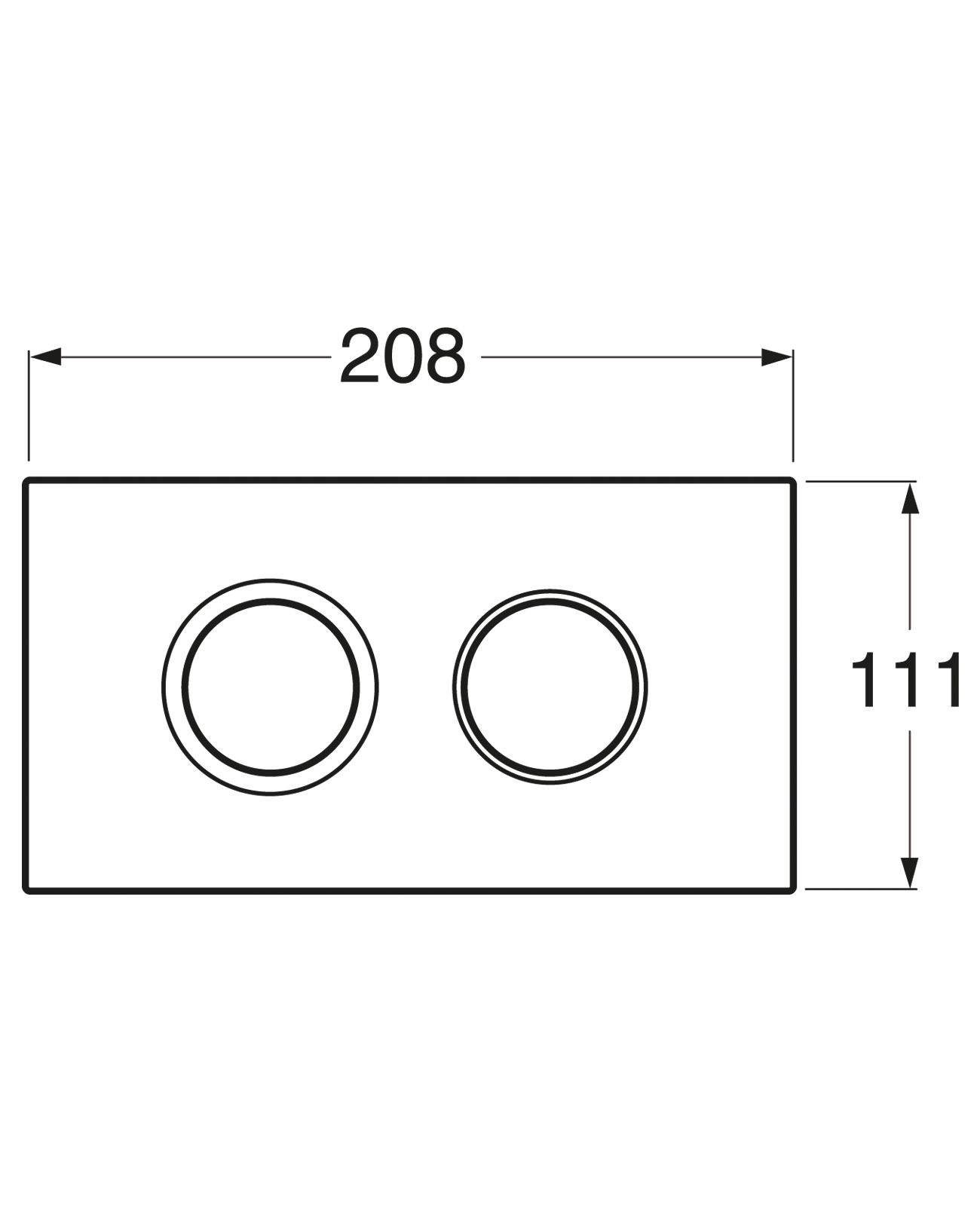 Кнопка смыва для арматуры XT — настенная панель управления, круглая ...