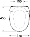 Tualetes poda vāks - standarta - Standarta sēdeklis, kas izgatavots no polipropilēna
Der visiem Nordic 23XX sērijas brīvstāvošiem tualetes podiem
Vienkārši noņemams un nomaināms