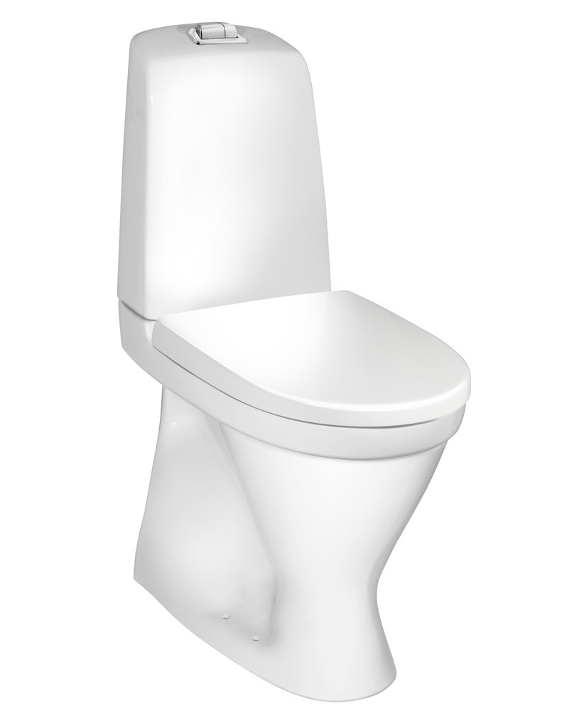 s-lås, Gustavsberg Hygienic Flush - Liter, Toalettstol C+, SC/QR hög sits, 1546 - skruvmontage modell, 4/2 för Nautic
