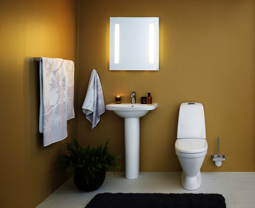 Toilet Nautic 1546 - S-trap, high model, Hygienic Flush - Easy-to-clean and minimalistic design
With open flush edge for simplified cleaning
Elevated seat height for better comfort
