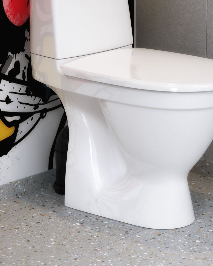 invadere uheldigvis Almindeligt Public-toilet 6610 - skjultp-lås, Hygienic Flush 4 liter, intet sæde, C+ -  Gustavsberg