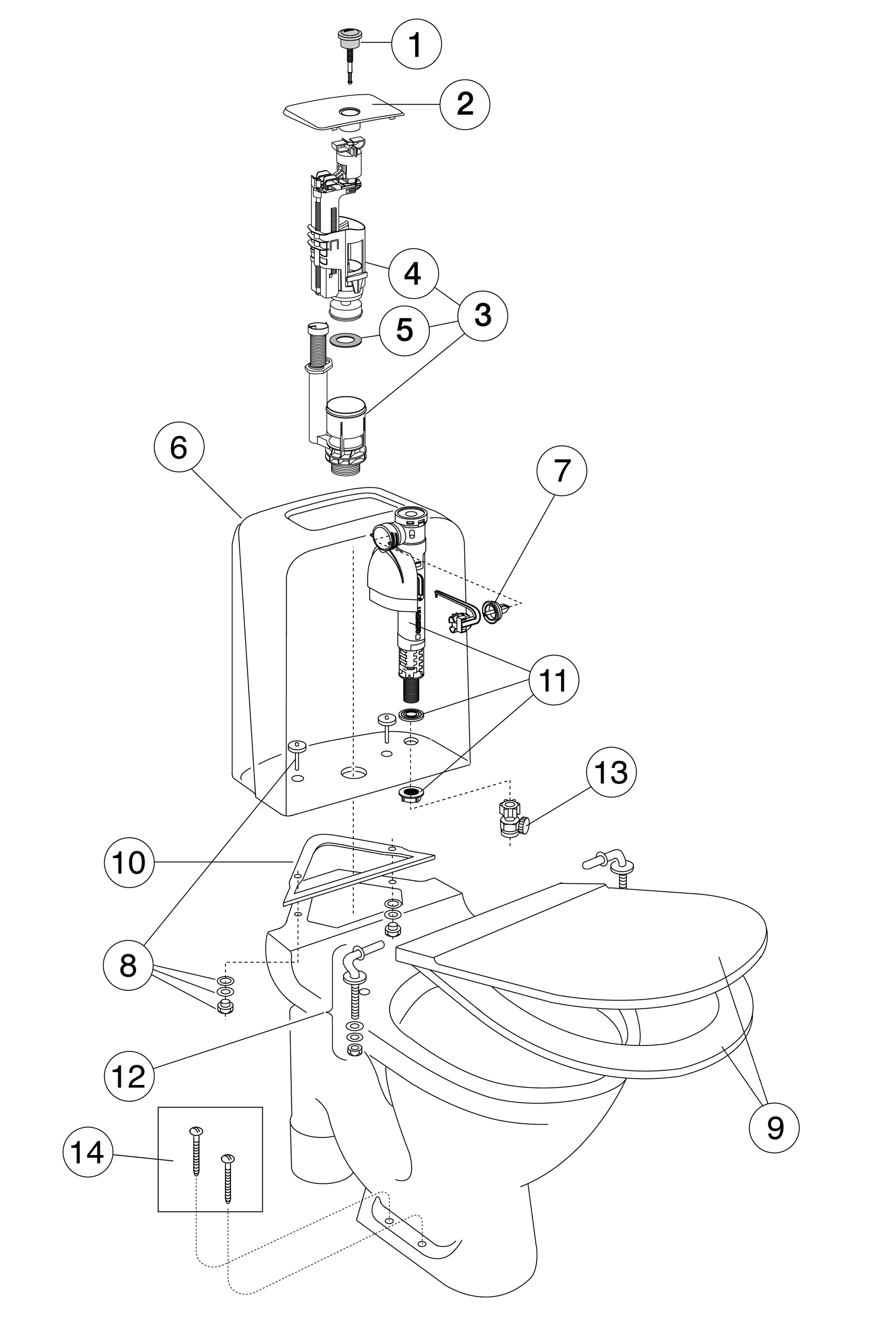toilet spare parts