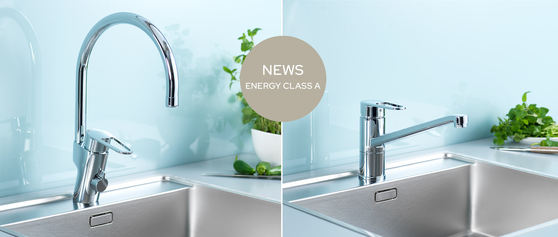 Gustavsberg launches the market's first kitchen mixers with Energy Class A